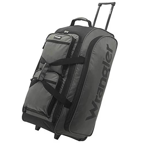 Expandable Travel Toiletry Bags in Clear Plastic for Easy Airport ScreeningWrangler Wesley Rolling Duffel Bag, Charcoal Grey, Large 30-Inch Expandable Travel Toiletry Bags in Clear Plastic for Easy Airport ScreeningWrangler Wesley Rolling Duffel Bag, Charcoal Grey, Large 30-Inch