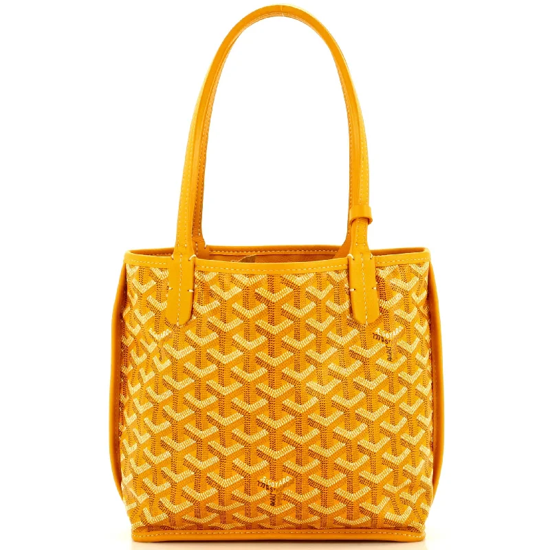Oversized Jute Tote Bag in Natural Color with Rope Handles for a Beach VacationAnjou Reversible Tote Coated Canvas Mini