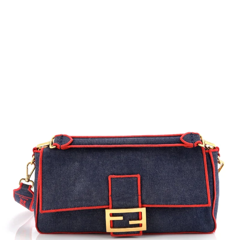 Metallic Shoulder Bag in Gold for Special OccasionsEmbroidered Denim Shoulder Bag in Blue for a Vintage VibeBaguette NM Bag Denim Large Metallic Shoulder Bag in Gold for Special OccasionsEmbroidered Denim Shoulder Bag in Blue for a Vintage VibeBaguette NM Bag Denim Large