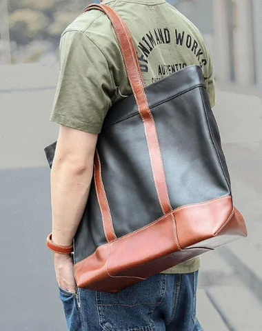 Faux Fur - Trimmed Tote Bag in White for a Cozy Winter LookSmall Vegan Leather Tote Bag in Blush Pink with Gold - Tone Hardware for a Feminine and Stylish AccessoryBlack Vintage Leather Men Womens Large Tote Bag Brown Shoulder Tote Bag Shopper Tote For Men