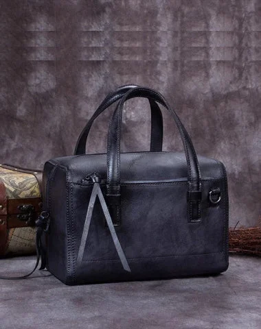 Women's Canvas Shoulder Bag in Navy with Striped Pattern for Beach TripsGray Vintage Leather Ladies Doctors Handbag Brown Doctor Style Shoulder Bag Purse for Women