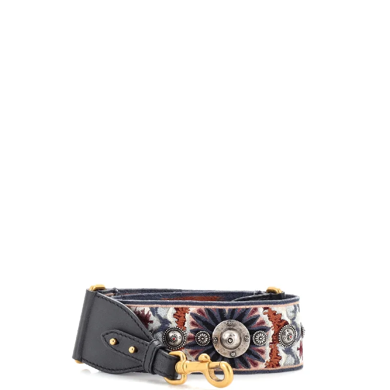 Bohemian Fringe Shoulder Strap Embellished Canvas