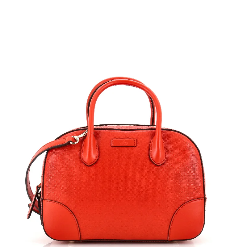 Bright Top Handle Bag Diamante Leather Small