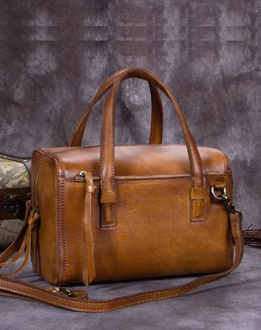 Women's Waterproof Nylon Shoulder Bag in Green for HikingVintage Brown Purple Leather Ladies Doctors Handbag Green Doctor Style Shoulder Bag Purse for Women