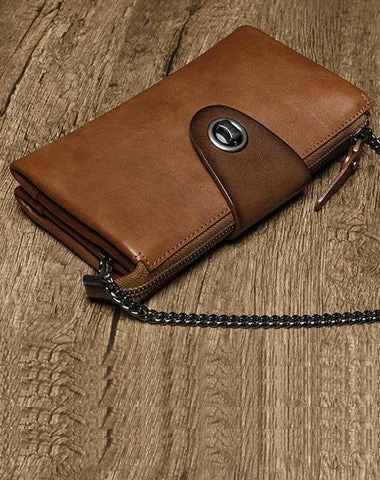 Women's Shoulder Bag with Fringe Details in Brown for a Bohemian StyleWomen's Crossbody Bag with Magnetic Closure in White for Quick AccessBrown Womens Small Leather Mini Chain shoulder Bag Vintage Cross body Bag Side Bag for Ladies