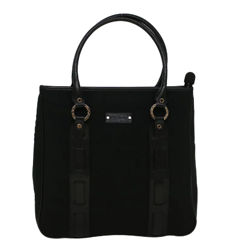Patchwork Tote Bag in Denim with Vintage - Inspired Designs for a Retro AppealMetallic Tote Bag in Rose Gold with Chain Handles for a Glamorous Night OutBulgari  Canvas Tote Bag (Pre-Owned)