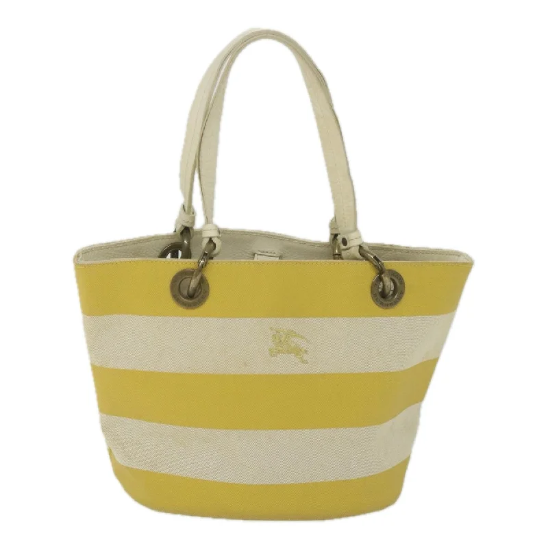 Monogrammed Tote Bag in Brown Leather with Personalized Initials for a Custom and Elegant TouchEmbroidered Tote Bag in Beige with Floral Motifs for a Boho - Chic VibeBurberry  Canvas Tote Bag (Pre-Owned)