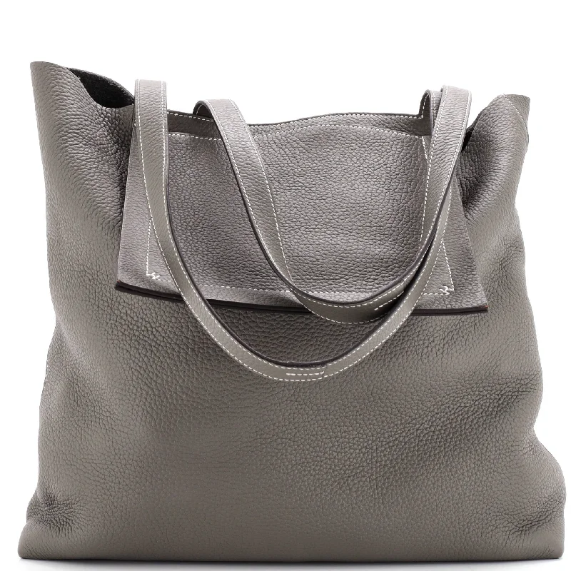 Women's Tote Bag with Inner Compartments in Gray for Organizing Everyday EssentialsPatchwork Tote Bag in Denim with Vintage - Inspired Designs for a Retro AppealCabasellier Tote Clemence 46