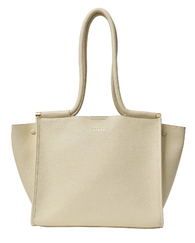 Quilted Tote Bag in Cream with Silver Hardware for a Classic and Sophisticated StyleCallie Tote
