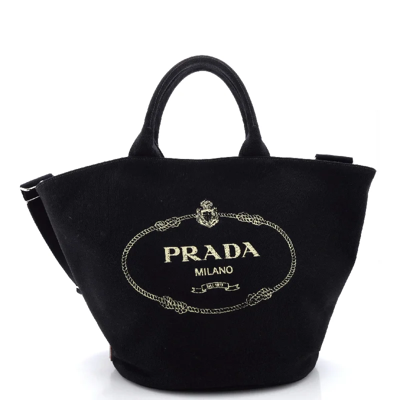 Embroidered Tote Bag in Beige with Floral Motifs for a Boho - Chic VibeCanapa Convertible Shopping Tote Canvas Medium