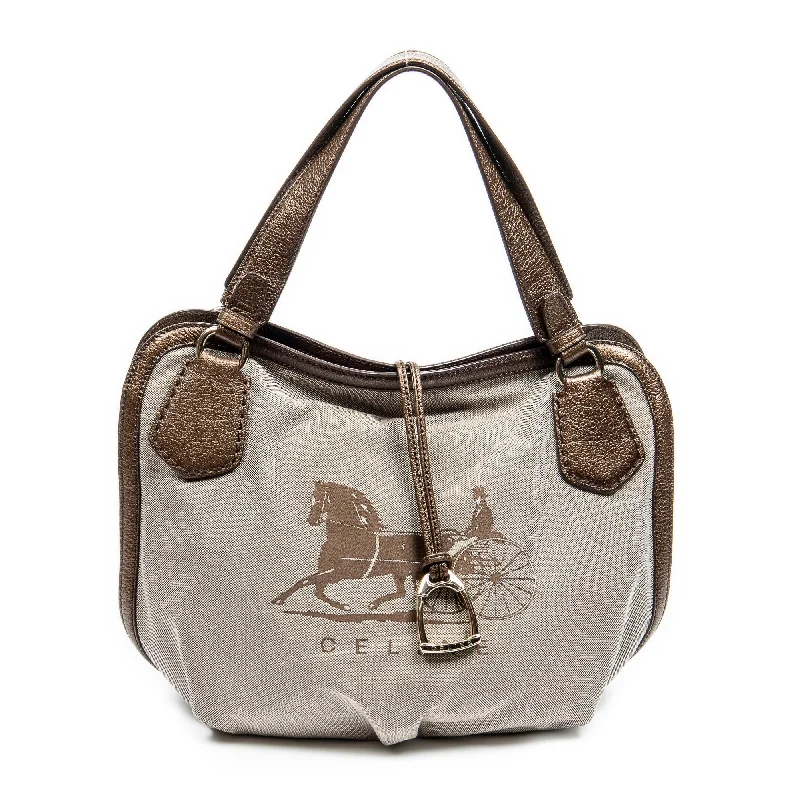 Metallic Tote Bag in Rose Gold with Chain Handles for a Glamorous Night OutSmall Vegan Leather Tote Bag in Blush Pink with Gold - Tone Hardware for a Feminine and Stylish AccessoryCarriage Ladies Tote