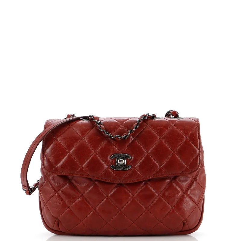 Shoulder Bag with Chain Strap in Silver for a Trendy AppearanceShoulder Bag with Chain Strap in Silver for a Trendy AppearanceCC Turnlock Accordion Shoulder Bag Quilted Aged Calfskin