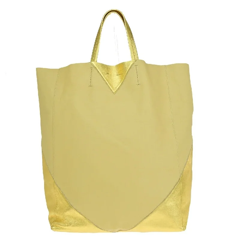 Waterproof Tote Bag in Yellow for Outdoor Activities in Wet WeatherQuilted Tote Bag in Cream with Silver Hardware for a Classic and Sophisticated StyleCéline Cabas Phantom  Leather Tote Bag (Pre-Owned)