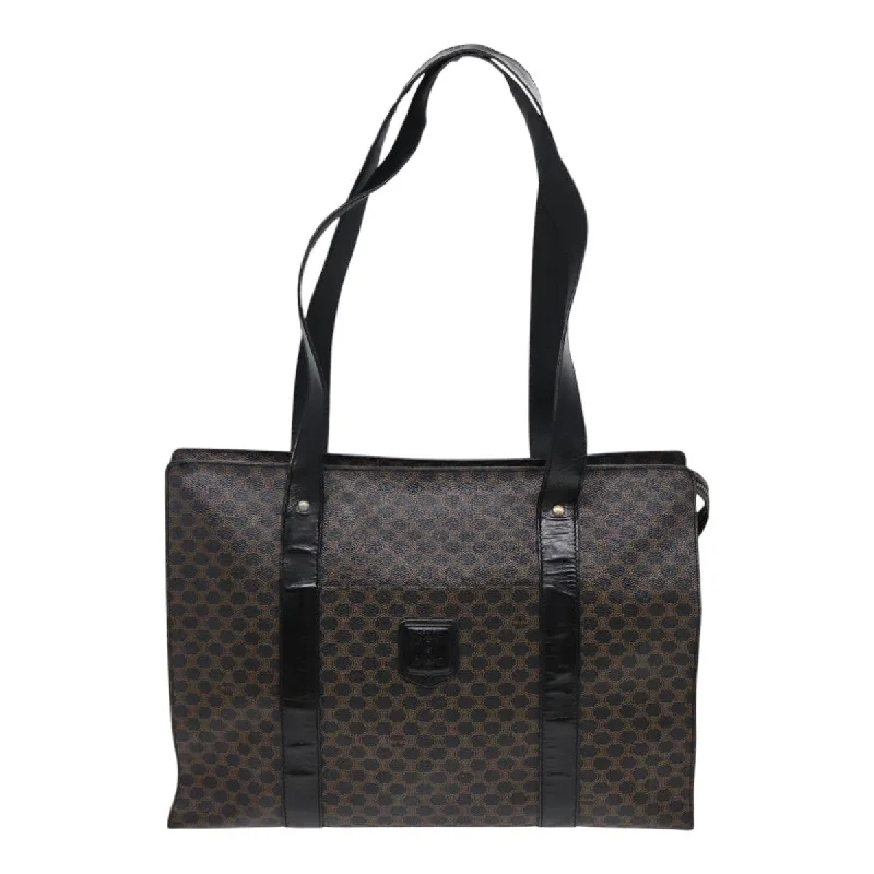 Large Capacity Genuine Leather Women's Tote Bag in Black for Work and CommutingMetallic Tote Bag in Rose Gold with Chain Handles for a Glamorous Night OutCéline Macadam  Canvas Tote Bag (Pre-Owned)