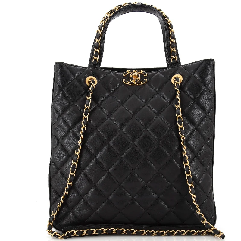 Quilted Tote Bag in Cream with Silver Hardware for a Classic and Sophisticated StyleChain Infinity Shopping Tote Quilted Lambskin Large Quilted Tote Bag in Cream with Silver Hardware for a Classic and Sophisticated StyleChain Infinity Shopping Tote Quilted Lambskin Large