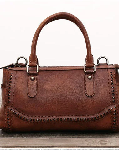 Leather Shoulder Bag with Magnetic Closure in Black for Quick AccessWomen's Large Leather Shoulder Bag in Brown with Multiple Compartments for WorkGenuine Handmade Boston Bag Vintage Leather Rivet Biker Handbag Shoulder Bag Women Leather Purse Leather Shoulder Bag with Magnetic Closure in Black for Quick AccessWomen's Large Leather Shoulder Bag in Brown with Multiple Compartments for WorkGenuine Handmade Boston Bag Vintage Leather Rivet Biker Handbag Shoulder Bag Women Leather Purse