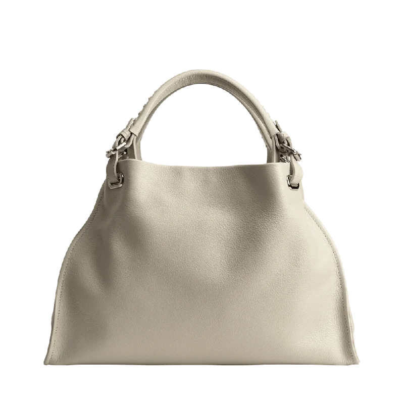 Faux Fur - Trimmed Tote Bag in White for a Cozy Winter LookClarte Arc Carry Tote