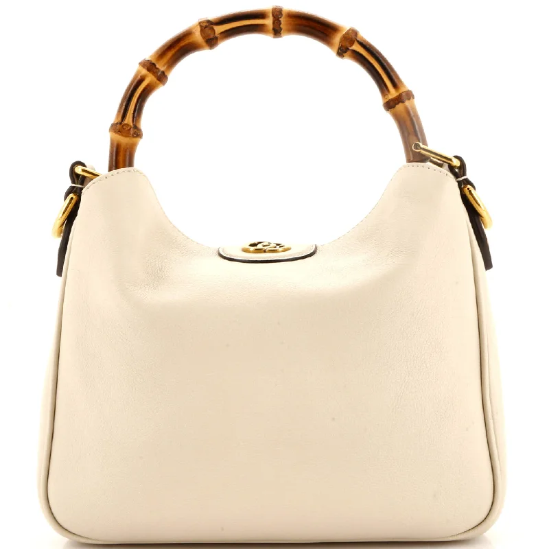 Canvas and Leather Combo Shoulder Bag in Tan for a Rustic LookDiana NM Bamboo Shoulder Bag Leather Medium