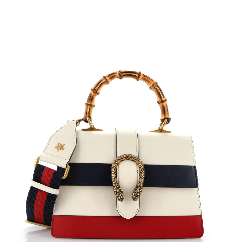 Dionysus Bamboo Top Handle Bag Colorblock Leather Medium