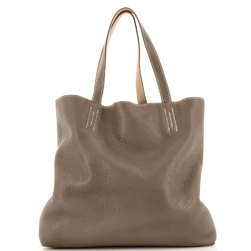 Women's Tote Bag with Inner Compartments in Gray for Organizing Everyday EssentialsDouble Sens Tote Clemence 36 Women's Tote Bag with Inner Compartments in Gray for Organizing Everyday EssentialsDouble Sens Tote Clemence 36