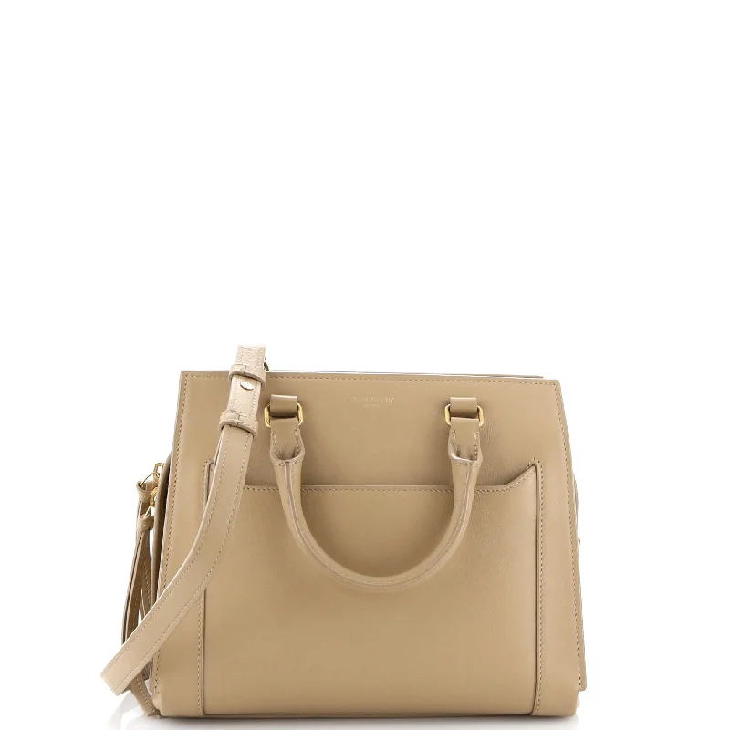Embroidered Tote Bag in Beige with Floral Motifs for a Boho - Chic VibeEast Side Tote Smooth Leather Small