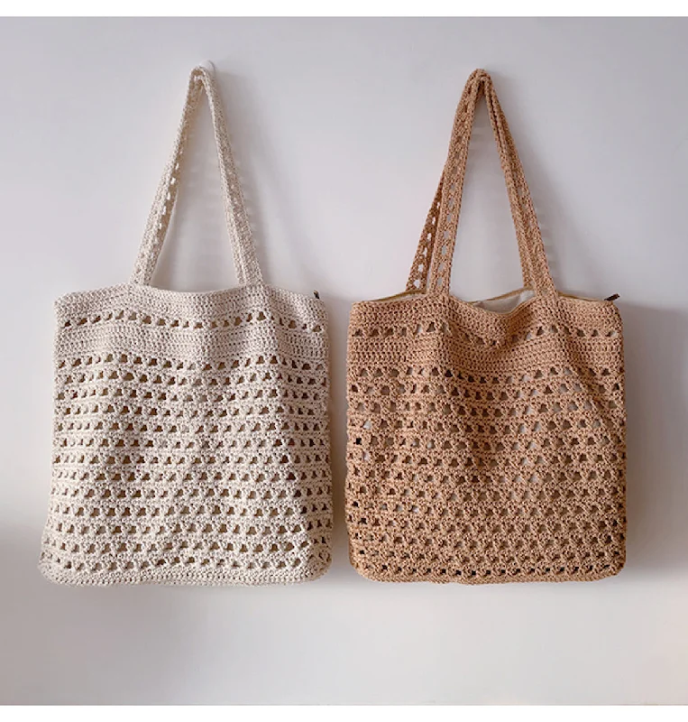 Oversized Jute Tote Bag in Natural Color with Rope Handles for a Beach VacationElena Handbags Handmade Crochet Retro Style Tote Bag Oversized Jute Tote Bag in Natural Color with Rope Handles for a Beach VacationElena Handbags Handmade Crochet Retro Style Tote Bag