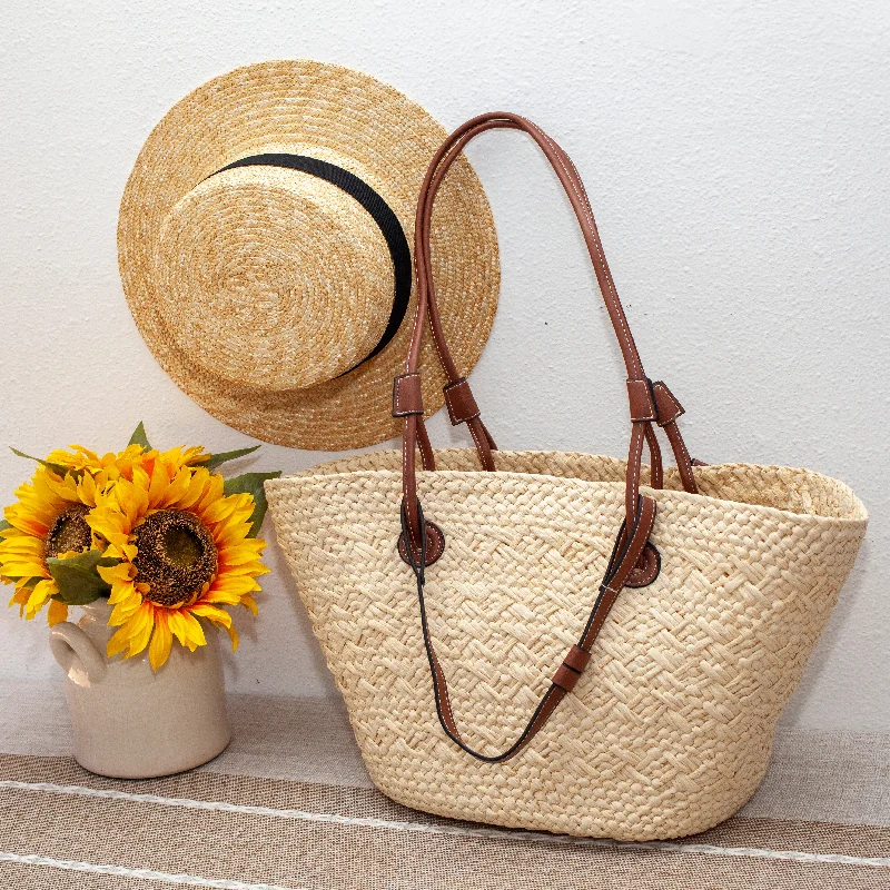 Oversized Jute Tote Bag in Natural Color with Rope Handles for a Beach VacationElena Handbags Straw Basket Summer Beach Tote Oversized Jute Tote Bag in Natural Color with Rope Handles for a Beach VacationElena Handbags Straw Basket Summer Beach Tote