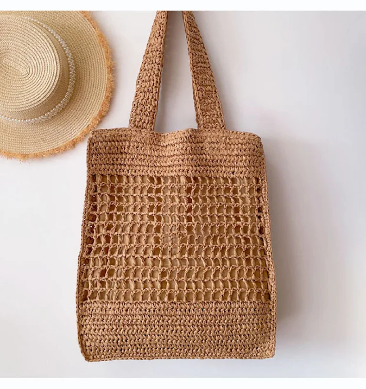 Geometric - Printed Tote Bag in Multicolor for a Contemporary and Trendy OutfitElena Handbags Straw Woven Summer Fashion Tote Geometric - Printed Tote Bag in Multicolor for a Contemporary and Trendy OutfitElena Handbags Straw Woven Summer Fashion Tote