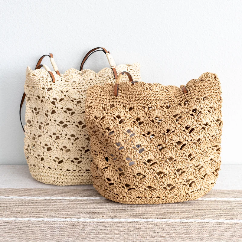 Women's Printed Tote Bag in Floral Patterns for a Spring - Themed Shopping TripElena Handbags Straw Woven Tote