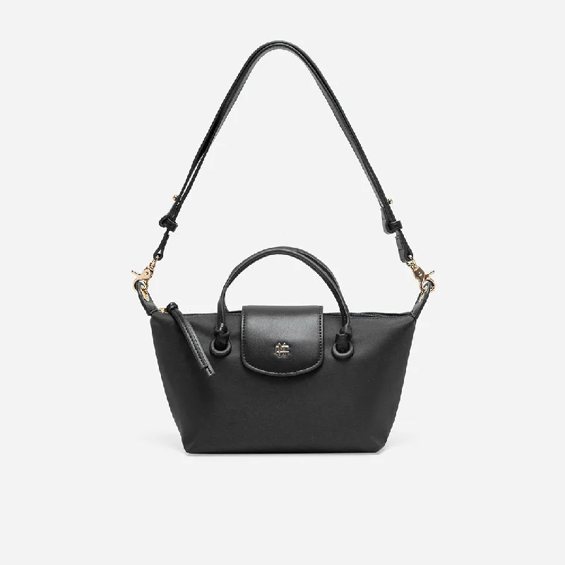 Women's Tote Bag with Inner Compartments in Gray for Organizing Everyday EssentialsEllie Mini Nylon Tote