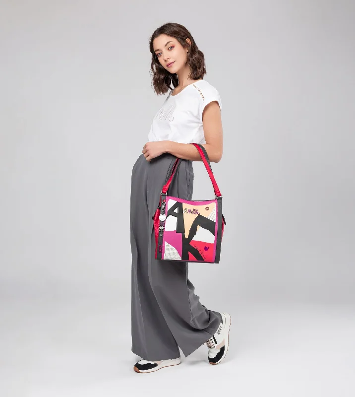 Patchwork Tote Bag in Denim with Vintage - Inspired Designs for a Retro AppealFashion 3-compartment tote