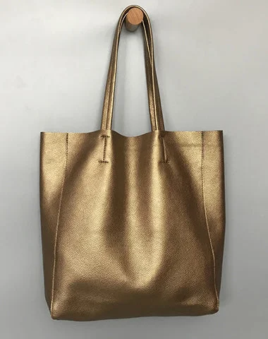 Patchwork Tote Bag in Denim with Vintage - Inspired Designs for a Retro AppealTote Bag with Adjustable Shoulder Strap in Olive Green for Comfortable CarryingFashion Womens Gold Leather Oversize Tote Bags Bronze Shoulder Tote Bag Handbag Tote For Women