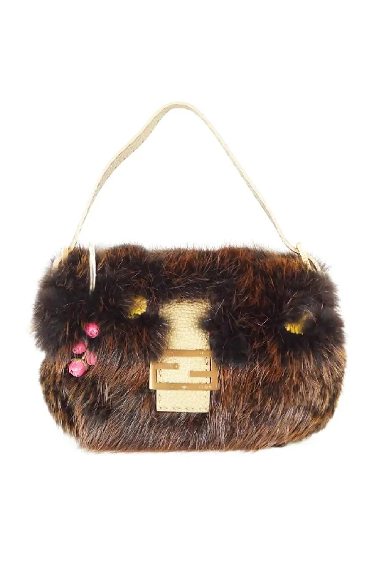 Printed Silk Shoulder Bag in Red for a Pop of Color[WB4002] Fendi | Shoulder Bag