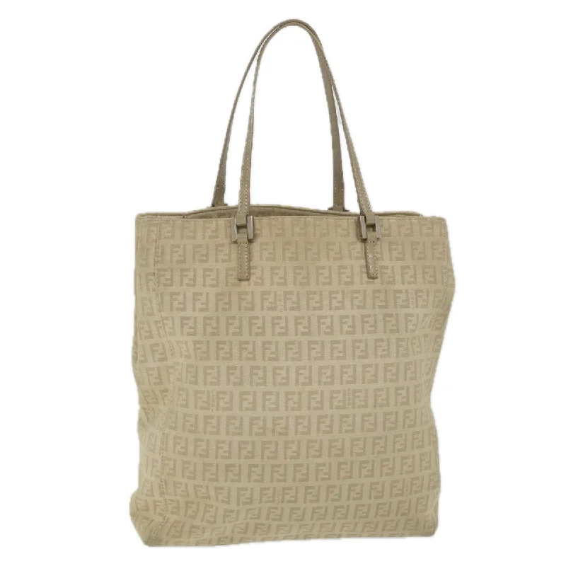 Monogrammed Tote Bag in Brown Leather with Personalized Initials for a Custom and Elegant TouchWomen's Tote Bag with Inner Compartments in Gray for Organizing Everyday EssentialsFendi Zucchino  Canvas Tote Bag (Pre-Owned)