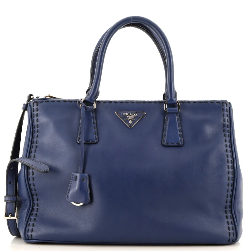 Women's Tote Bag with Detachable Pouch in Purple for Added ConvenienceGalleria Double Zip Tote Stitched City Calf Medium