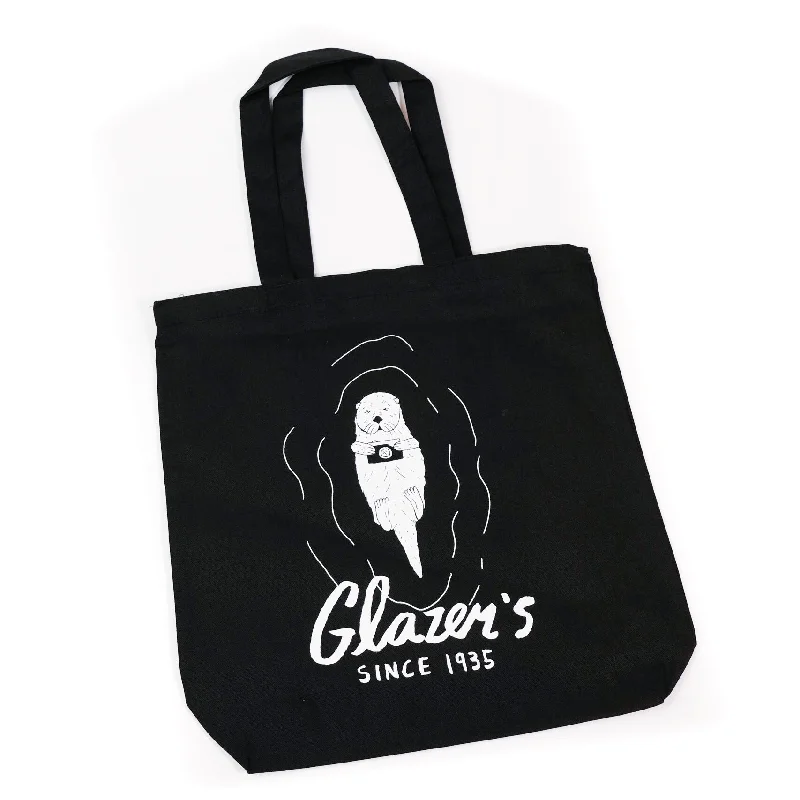 Tote Bag with RFID - Blocking Pocket in Black for Protecting Your Cards and InformationGlazer's Otter Tote Bag - Black Tote Bag with RFID - Blocking Pocket in Black for Protecting Your Cards and InformationGlazer's Otter Tote Bag - Black