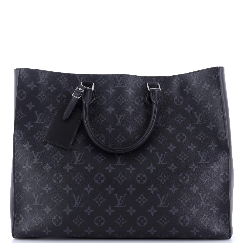 Patchwork Tote Bag in Denim with Vintage - Inspired Designs for a Retro AppealGrand Sac Bag Monogram Eclipse Canvas