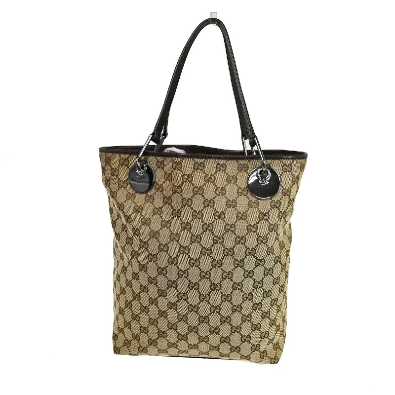 Embroidered Tote Bag in Beige with Floral Motifs for a Boho - Chic VibeSmall Vegan Leather Tote Bag in Blush Pink with Gold - Tone Hardware for a Feminine and Stylish AccessoryGucci  Canvas Tote Bag (Pre-Owned)