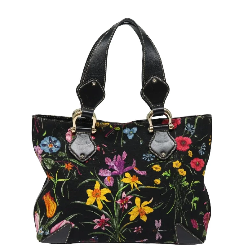 Tote Bag with Adjustable Shoulder Strap in Olive Green for Comfortable CarryingLarge Capacity Genuine Leather Women's Tote Bag in Black for Work and CommutingGucci Flora  Canvas Tote Bag (Pre-Owned)