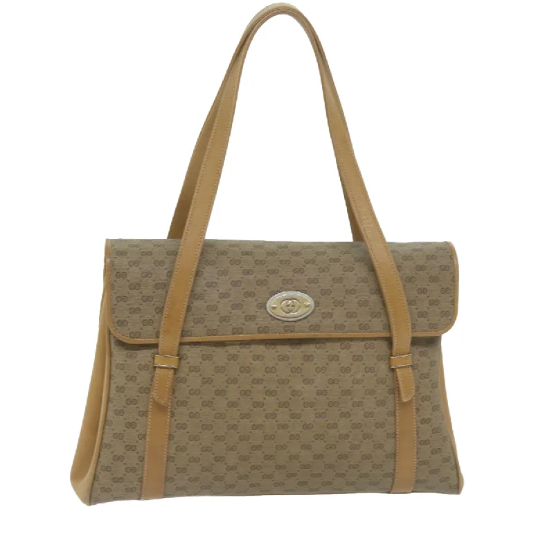Monogrammed Tote Bag in Brown Leather with Personalized Initials for a Custom and Elegant TouchWaterproof Tote Bag in Yellow for Outdoor Activities in Wet WeatherGucci Gg Canvas  Canvas Shopper Bag (Pre-Owned)