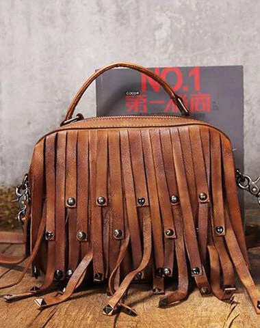 Women's Shoulder Bag with Fringe Details in Brown for a Bohemian StyleSuede Shoulder Bag in Pink with Tassel Accents for Casual OutingsHandmade Leather handbags purse shoulder bag for women leather shopper bag Women's Shoulder Bag with Fringe Details in Brown for a Bohemian StyleSuede Shoulder Bag in Pink with Tassel Accents for Casual OutingsHandmade Leather handbags purse shoulder bag for women leather shopper bag