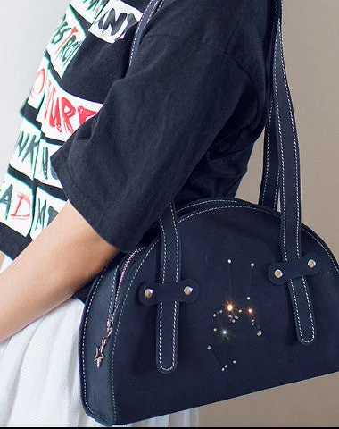 Women's Shoulder Bag with Adjustable Strap in Pink for ComfortMetallic Shoulder Bag in Gold for Special OccasionsHandmade Leather purse shoulder bag constellation women leather handbag Women's Shoulder Bag with Adjustable Strap in Pink for ComfortMetallic Shoulder Bag in Gold for Special OccasionsHandmade Leather purse shoulder bag constellation women leather handbag