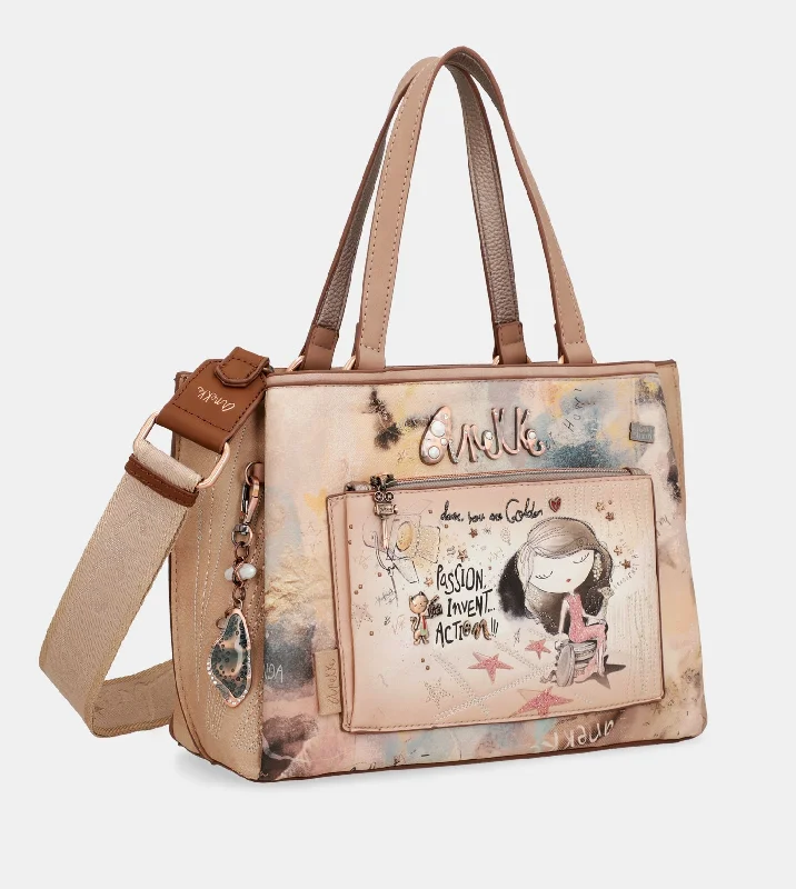 Linen Tote Bag in Natural Beige with Braided Details for a Rustic Summer EnsembleHollywood tote bag