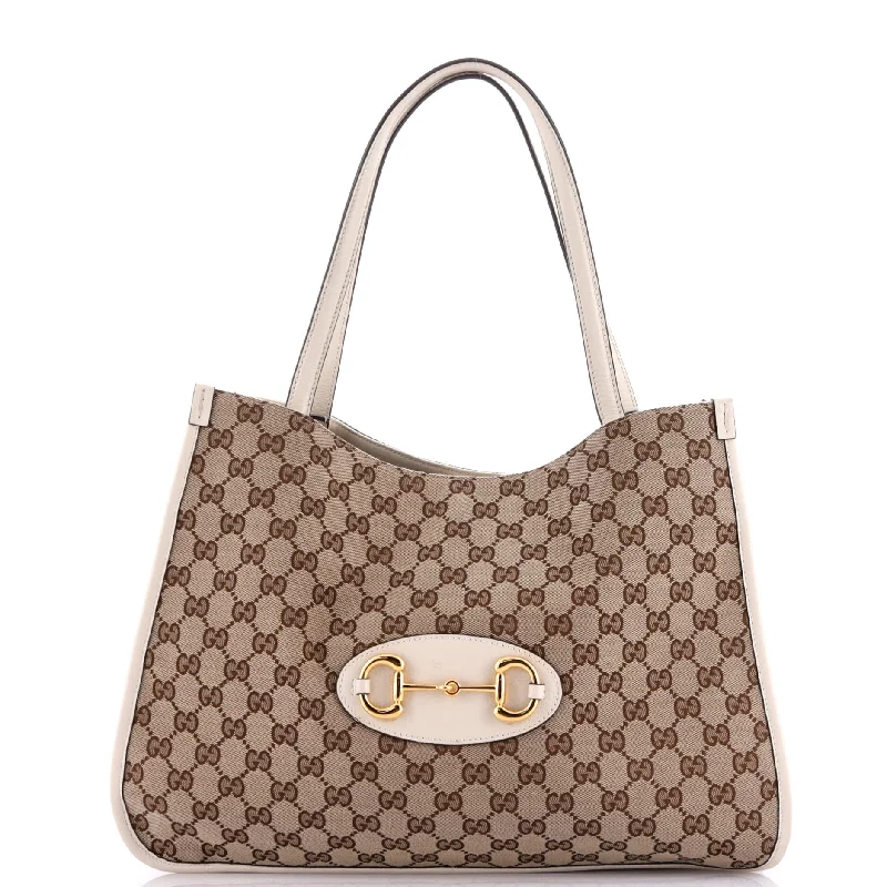 Women's Printed Tote Bag in Floral Patterns for a Spring - Themed Shopping TripHorsebit 1955 Tote GG Canvas Medium