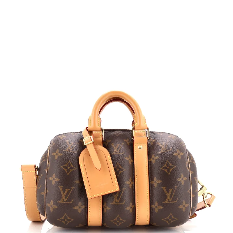 Quilted Tote Bag in Cream with Silver Hardware for a Classic and Sophisticated StyleKeepall Bandouliere Bag Blown Up Monogram Canvas 25
