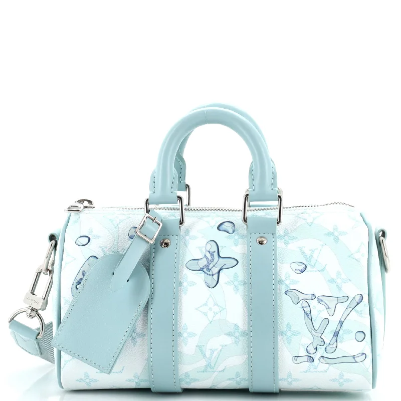 Faux Fur - Trimmed Tote Bag in White for a Cozy Winter LookKeepall Bandouliere Bag Limited Edition Aquagarden Monogram Canvas 25 Faux Fur - Trimmed Tote Bag in White for a Cozy Winter LookKeepall Bandouliere Bag Limited Edition Aquagarden Monogram Canvas 25