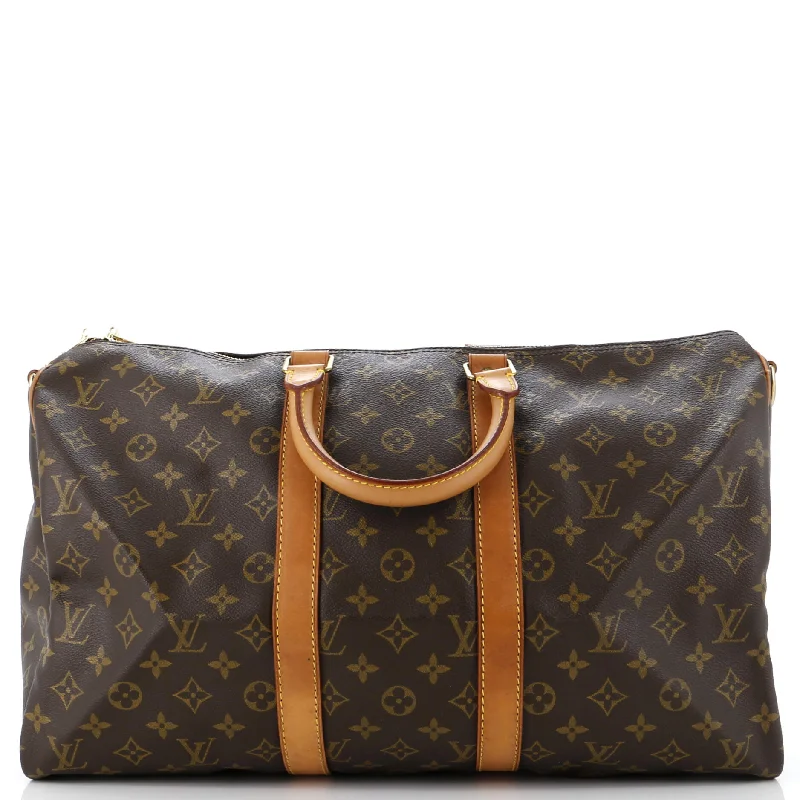 Waterproof Tote Bag in Yellow for Outdoor Activities in Wet WeatherKeepall Bandouliere Bag Monogram Canvas 45 Waterproof Tote Bag in Yellow for Outdoor Activities in Wet WeatherKeepall Bandouliere Bag Monogram Canvas 45