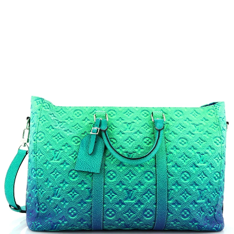 Patchwork Tote Bag in Denim with Vintage - Inspired Designs for a Retro AppealKeepall Tote Limited Edition Illusion Monogram Taurillon Leather Patchwork Tote Bag in Denim with Vintage - Inspired Designs for a Retro AppealKeepall Tote Limited Edition Illusion Monogram Taurillon Leather