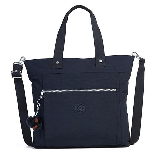 Large Capacity Genuine Leather Women's Tote Bag in Black for Work and CommutingKipling Lizzie Laptop Tote Bag