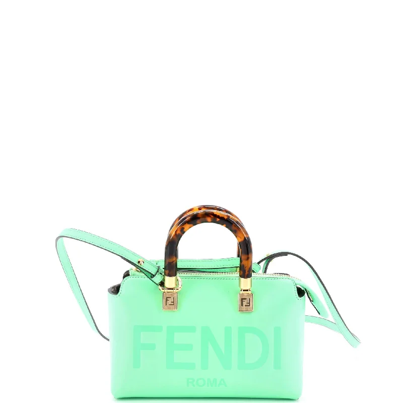 Logo By The Way Top Handle Bag Embossed Leather Mini